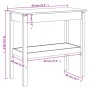 Konsolentisch aus massivem schwarzem Kiefernholz, 80 x 40 x 75 cm von vidaXL, Seitentische - Ref: Foro24-814308, Preis: 90,62...