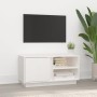 Solid white pine TV stand 80x35x40.5 cm by vidaXL, TV Furniture - Ref: Foro24-814465, Price: 71,99 €, Discount: %