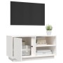 TV-Ständer aus massivem Kiefernholz weiß 80x35x40,5 cm von vidaXL, TV-Möbel - Ref: Foro24-814465, Preis: 71,99 €, Rabatt: %