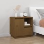 Bedside table solid honey brown pine wood 50x34x50 cm by vidaXL, Nightstands - Ref: Foro24-814485, Price: 53,99 €, Discount: %