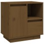 Bedside table solid honey brown pine wood 50x34x50 cm by vidaXL, Nightstands - Ref: Foro24-814485, Price: 53,99 €, Discount: %