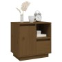 Bedside table solid honey brown pine wood 50x34x50 cm by vidaXL, Nightstands - Ref: Foro24-814485, Price: 53,99 €, Discount: %