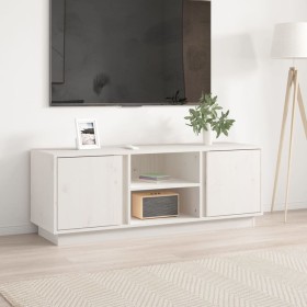 Mueble de TV madera maciza de pino blanco 110x35x40,5 cm de vidaXL, Muebles TV - Ref: Foro24-814475, Precio: 68,46 €, Descuen...