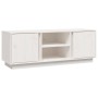 TV cabinet solid white pine wood 110x35x40.5 cm by vidaXL, TV Furniture - Ref: Foro24-814475, Price: 68,97 €, Discount: %