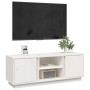 TV-Schrank aus massivem weißem Kiefernholz 110x35x40,5 cm von vidaXL, TV-Möbel - Ref: Foro24-814475, Preis: 68,97 €, Rabatt: %