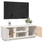 TV-Schrank aus massivem weißem Kiefernholz 110x35x40,5 cm von vidaXL, TV-Möbel - Ref: Foro24-814475, Preis: 68,97 €, Rabatt: %