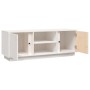 TV cabinet solid white pine wood 110x35x40.5 cm by vidaXL, TV Furniture - Ref: Foro24-814475, Price: 68,97 €, Discount: %