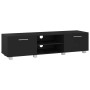 Black plywood TV cabinet 140x40x35 cm by vidaXL, TV Furniture - Ref: Foro24-340629, Price: 145,36 €, Discount: %