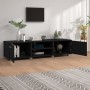 Black plywood TV cabinet 140x40x35 cm by vidaXL, TV Furniture - Ref: Foro24-340629, Price: 145,36 €, Discount: %