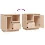 Mesitas de noche 2 uds madera maciza de pino 50x34x50 cm de vidaXL, Mesitas de noche - Ref: Foro24-814480, Precio: 103,31 €, ...