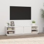 Mueble de TV madera maciza de pino blanco 156x40x40 cm de vidaXL, Muebles TV - Ref: Foro24-814455, Precio: 131,59 €, Descuent...