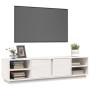 Mueble de TV madera maciza de pino blanco 156x40x40 cm de vidaXL, Muebles TV - Ref: Foro24-814455, Precio: 131,59 €, Descuent...