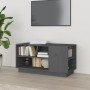 TV-Ständer aus massivem Kiefernholz grau 80x35x40,5 cm von vidaXL, TV-Möbel - Ref: Foro24-814406, Preis: 52,56 €, Rabatt: %