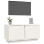 Mueble de TV madera maciza de pino blanco 80x35x40,5 cm de vidaXL, Muebles TV - Ref: Foro24-814470, Precio: 52,16 €, Descuent...