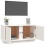 Mueble de TV madera maciza de pino blanco 80x35x40,5 cm de vidaXL, Muebles TV - Ref: Foro24-814470, Precio: 52,16 €, Descuent...