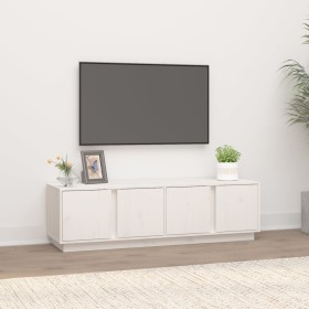 Mueble de TV madera maciza de pino blanco 140x40x40 cm de vidaXL, Muebles TV - Ref: Foro24-814460, Precio: 137,98 €, Descuent...