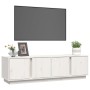 Massiver TV-Schrank aus weißem Kiefernholz, 140 x 40 x 40 cm von vidaXL, TV-Möbel - Ref: Foro24-814460, Preis: 138,10 €, Raba...