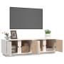 Massiver TV-Schrank aus weißem Kiefernholz, 140 x 40 x 40 cm von vidaXL, TV-Möbel - Ref: Foro24-814460, Preis: 138,10 €, Raba...