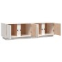 Massiver TV-Schrank aus weißem Kiefernholz, 140 x 40 x 40 cm von vidaXL, TV-Möbel - Ref: Foro24-814460, Preis: 138,10 €, Raba...