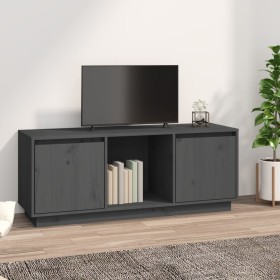 Grauer TV-Schrank aus massivem Kiefernholz, 110,5 x 35 x 44 cm von vidaXL, TV-Möbel - Ref: Foro24-814341, Preis: 61,81 €, Rab...