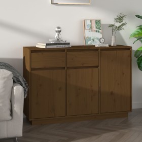 Honigbraunes Sideboard aus massivem Kiefernholz, 110 x 34 x 75 cm von vidaXL, Sideboards - Ref: Foro24-814332, Preis: 127,99 ...