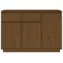 Aparador de madera maciza de pino marrón miel 110x34x75 cm de vidaXL, Aparadores - Ref: Foro24-814332, Precio: 127,99 €, Desc...