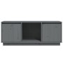 TV cabinet made of solid gray pine wood 110.5x35x44 cm by vidaXL, TV Furniture - Ref: Foro24-814341, Price: 62,24 €, Discount: %