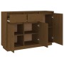 Honey brown solid pine wood sideboard 110x34x75 cm by vidaXL, Sideboards - Ref: Foro24-814332, Price: 127,38 €, Discount: %