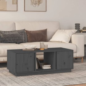 Solid gray pine wood coffee table 110x50x40 cm by vidaXL, Coffee table - Ref: Foro24-814426, Price: 84,99 €, Discount: %