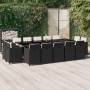 Garten Esstischgarnitur 15 tlg. und Kissen Kunststoff Rattan schwarz von vidaXL, Gartensets - Ref: Foro24-3095586, Preis: 1,0...