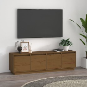 Mueble de TV madera maciza de pino marrón miel 156x37x45 cm de vidaXL, Muebles TV - Ref: Foro24-814397, Precio: 104,08 €, Des...