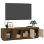 Honey brown solid pine wood TV cabinet 156x37x45 cm by vidaXL, TV Furniture - Ref: Foro24-814397, Price: 104,08 €, Discount: %