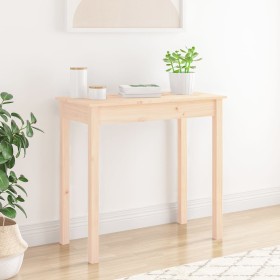 Solid pine wood console table 80x40x75 cm by vidaXL, Side tables - Ref: Foro24-814244, Price: 67,86 €, Discount: %