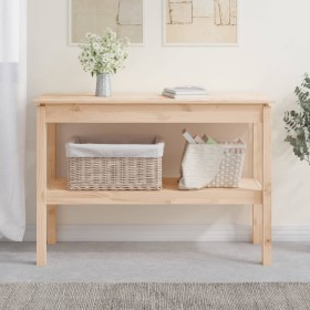 Mesa consola madera maciza de pino 110x40x75 cm de vidaXL, Mesas auxiliares - Ref: Foro24-814299, Precio: 96,99 €, Descuento: %