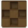 Aparador alto madera maciza de pino marrón miel 110,5x35x117 cm de vidaXL, Aparadores - Ref: Foro24-814372, Precio: 112,81 €,...