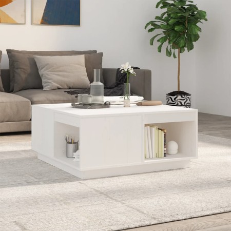 Solid white pine wood coffee table 80x81x36.5 cm by vidaXL, Coffee table - Ref: Foro24-814525, Price: 121,05 €, Discount: %