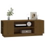 Solid pine wood TV stand in honey brown color, 110x35x40.5 cm by vidaXL, TV Furniture - Ref: Foro24-814412, Price: 68,99 €, D...