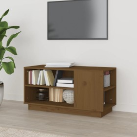 TV cabinet solid pine wood honey brown 80x35x40.5 cm by vidaXL, TV Furniture - Ref: Foro24-814407, Price: 52,56 €, Discount: %