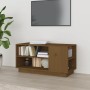 Mueble de TV madera maciza de pino marrón miel 80x35x40,5 cm de vidaXL, Muebles TV - Ref: Foro24-814407, Precio: 52,56 €, Des...