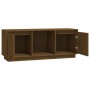 Solid pine wood TV stand in honey brown color, 110.5x35x44 cm by vidaXL, TV Furniture - Ref: Foro24-814342, Price: 58,77 €, D...