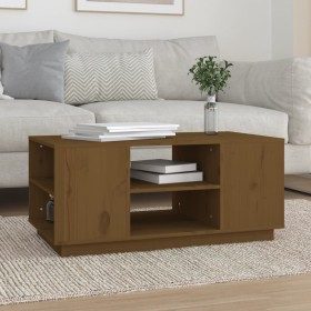 Solid honey brown pine wood coffee table 90x49x40.5 cm by vidaXL, Coffee table - Ref: Foro24-814402, Price: 75,99 €, Discount: %