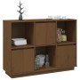 Aparador de madera maciza de pino marrón miel 110,35x35x80 cm de vidaXL, Aparadores - Ref: Foro24-814357, Precio: 86,67 €, De...