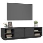 Mueble de TV madera maciza de pino gris 156x40x40 cm de vidaXL, Muebles TV - Ref: Foro24-814456, Precio: 131,59 €, Descuento: %