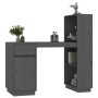 Solid gray pine wood desk 110x53x117 cm by vidaXL, Desks - Ref: Foro24-814511, Price: 199,25 €, Discount: %