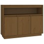 Aparador de madera maciza de pino marrón miel 104,5x34x80 cm de vidaXL, Aparadores - Ref: Foro24-814392, Precio: 112,29 €, De...