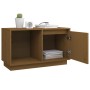 Mueble de TV madera maciza de pino marrón miel 74x35x44 cm de vidaXL, Muebles TV - Ref: Foro24-814337, Precio: 44,32 €, Descu...