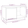 Mueble de TV madera maciza de pino marrón miel 74x35x44 cm de vidaXL, Muebles TV - Ref: Foro24-814337, Precio: 44,32 €, Descu...