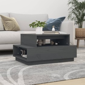 Solid gray pine wood coffee table 80x55x40.5 cm by vidaXL, Coffee table - Ref: Foro24-814516, Price: 69,48 €, Discount: %