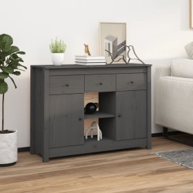 Solid gray pine wood sideboard 100x35x74.5 cm by vidaXL, Sideboards - Ref: Foro24-814551, Price: 122,99 €, Discount: %