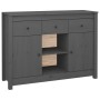 Solid gray pine wood sideboard 100x35x74.5 cm by vidaXL, Sideboards - Ref: Foro24-814551, Price: 122,75 €, Discount: %